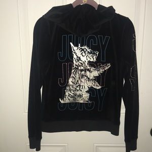 Juicy couture Black Velour track jacket
